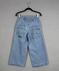 Vintage Lee Pipes Jeans Youth Medium Baggy Wide Leg Grunge Denim Skater 90s