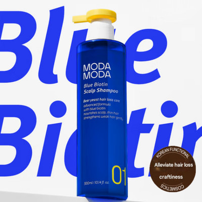 Modamoda Step01 Blue Biotin Kopfhaut Shampoo 300 ml