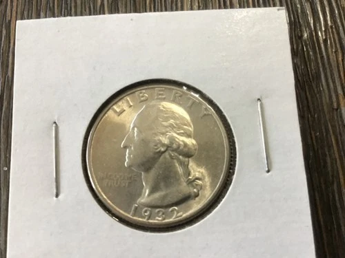 1932 silver washington quarter. BU