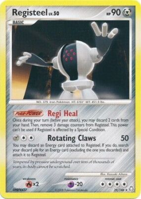 shiny registeel pokemon card 1x Registeel - 39/146 - Rare Moderately Played Pokemon Diamond & Pearl  Legends A