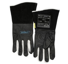 Schwei&szlig;erhandschuhe Wig SOFTouch&trade;, schwarzes Rindglattleder und weisses Ziege...
