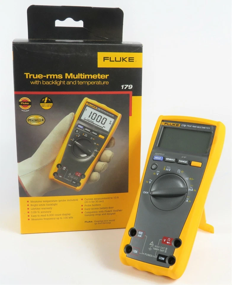 (AMPMECH) MULTIMETER, TRMS, FLUKE-179 EJKCT WITH BACKLIGHT & TEMPERATURE READING - Image 2 of 3