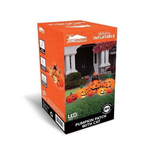 Joiedomi 7 FT Long Halloween Inflatables Pumpkin Outdoor Decorations, 7 Pumpk... - Picture 8 of 8
