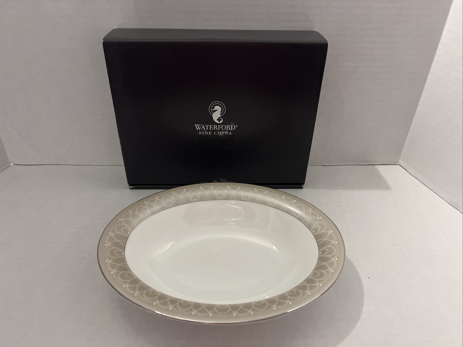 Waterford Ballet Icing Mocha 9.75 Inch Open Vegetable Bowl Unused Open Box