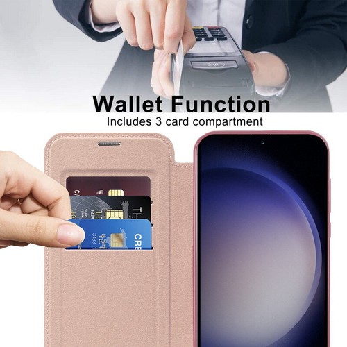 Magnet Case For Samsung S25 S24 S23 Ultra A15 A35 MagSafe Card Holder Flip Cover - Picture 8 of 17