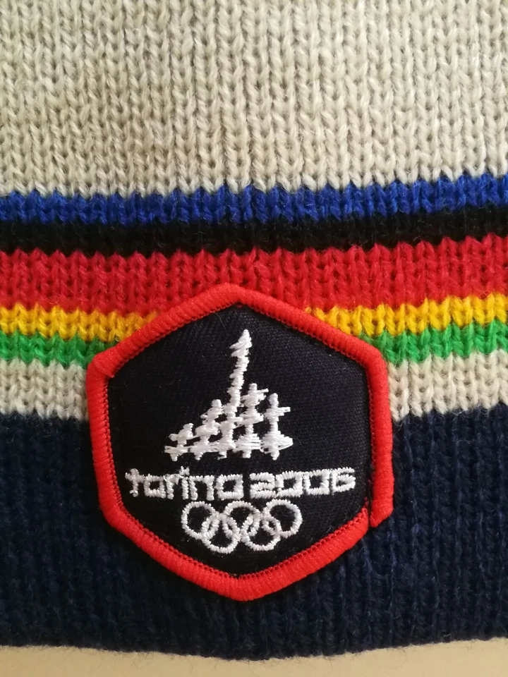 ASICS OLIMPIADI TORINO 2006 WINTER HAT CUFFIA CAPPELLO INVERNALE NEW OLYMPICS - Imagen 2 de 4