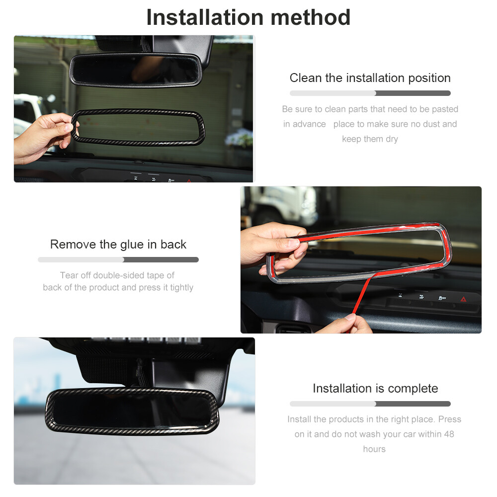2X Carbon Fiber Rear View Mirror Cover Shell housing Trim For Ford Mustang 2015