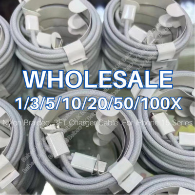 Lot For iPhone 15 16 17 Pro USB-C Cable 60W PD Fast Charger Charging Type-C Cord