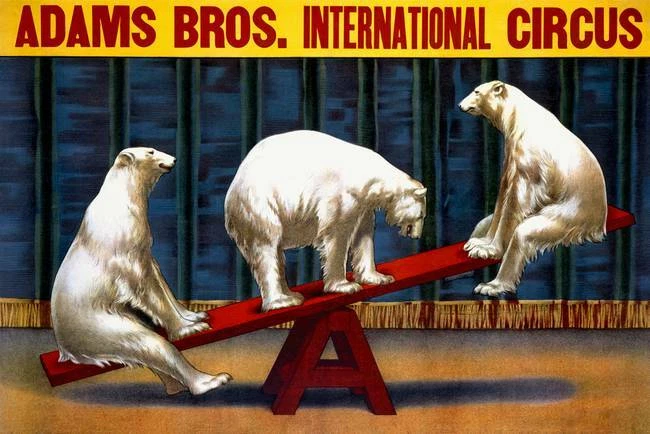 Canvas Art - Adams Brothers Circus Vintage Advertisement, - Image 2 of 4