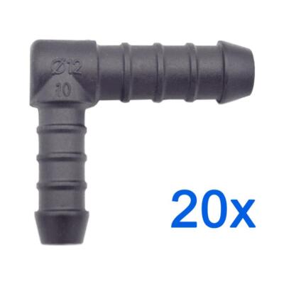 20 x YOU.S Leitungsverbinder Reduzierer RGV Ø 10 / 12 mm 90° Winkel L-Form