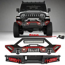 Yeego For 2020-2024 Jeep Gladiator JT Front or Rear Bumper with LED Lights