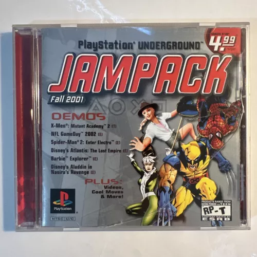 PlayStation Underground Jampack Fall 2001 Sony PlayStation 1 PS1 Complete X-Men