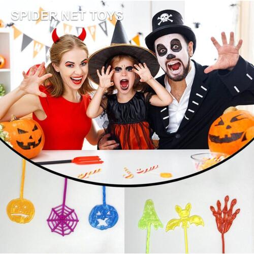 1/5Pcs Halloween Pumpkin Spider Elastic Stretchable Windows Toy Sticky O7N8 - Picture 1 of 17