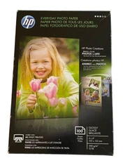 HP Advanced Photo White Paper Glossy 4"x 6"  72/100 for Inkjet Printers Open Box