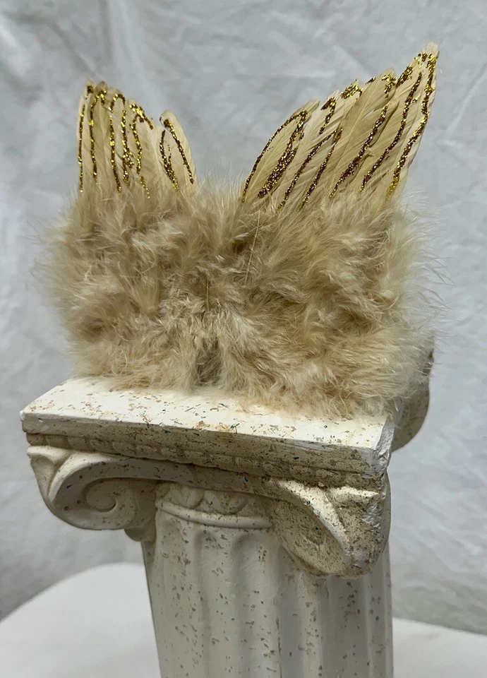 Alas, bebé, disfraz, dorado/beige, punta brillante, utilería fotográfica, suave, ¡NUEVO!  PP036 Foto 3 de 4