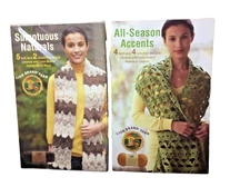2 Brand New Lion Brand Knit & Crochet Pattern Books