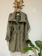 Masai Clothing 100% Wool Taupe Lagenlook Parachute Oversized Coat Jacket Xl Plus