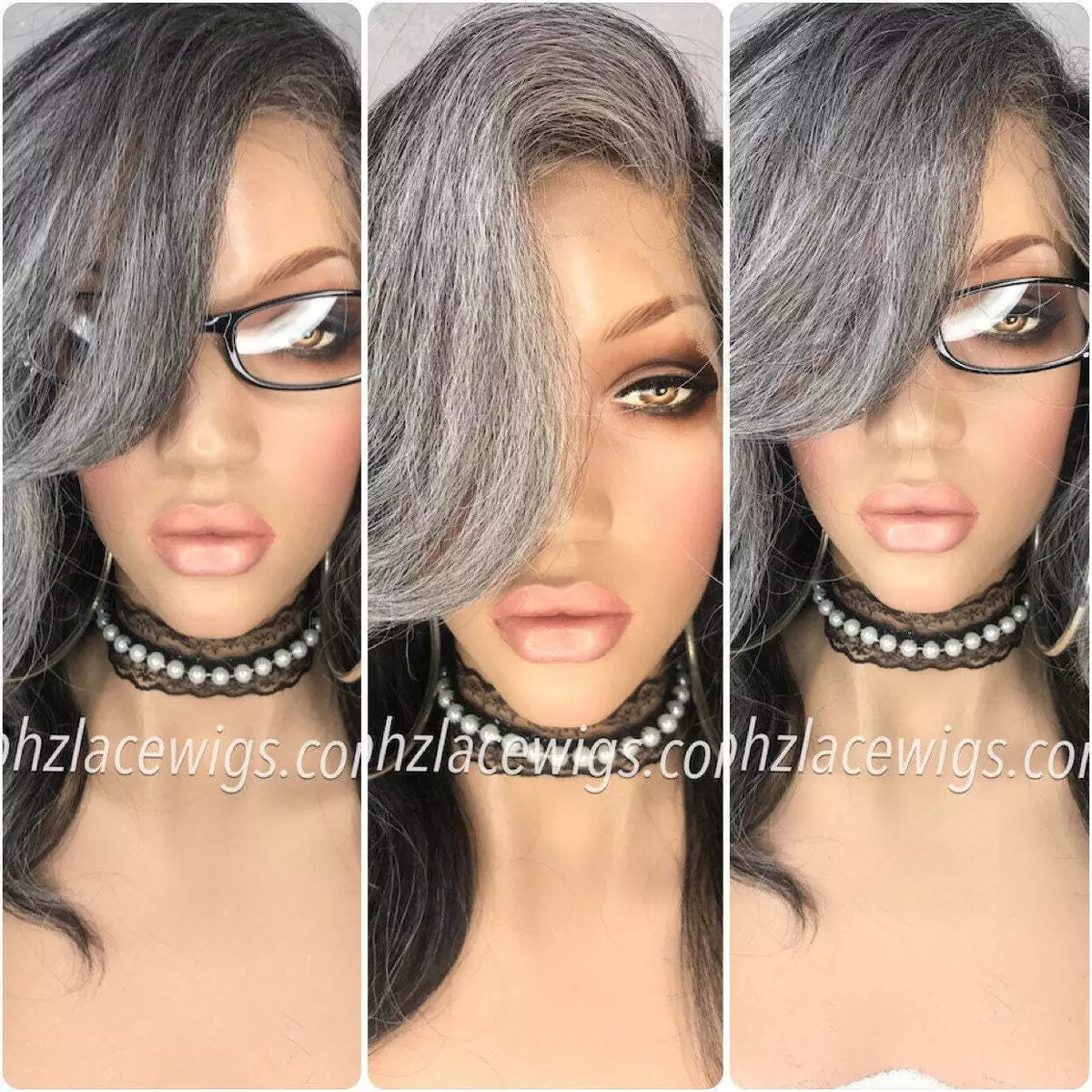 Grey long wig hot sale ebay