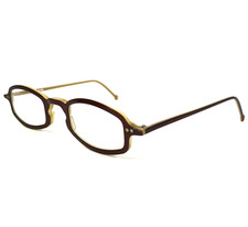 Vintage la Eyeworks Eyeglasses Frames BLOOM 757 Brown Yellow Rectangle 45-25-135