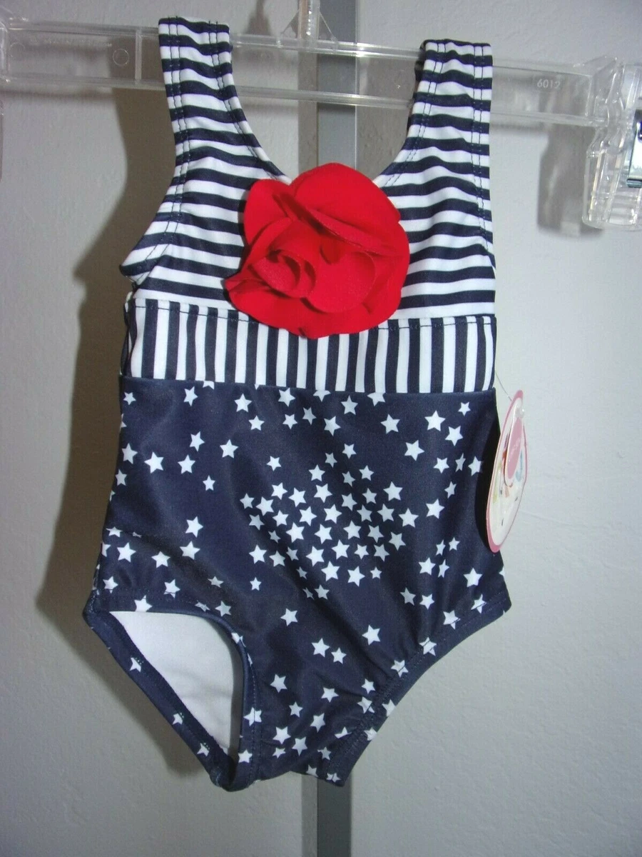 Red white and store blue baby swimsuit