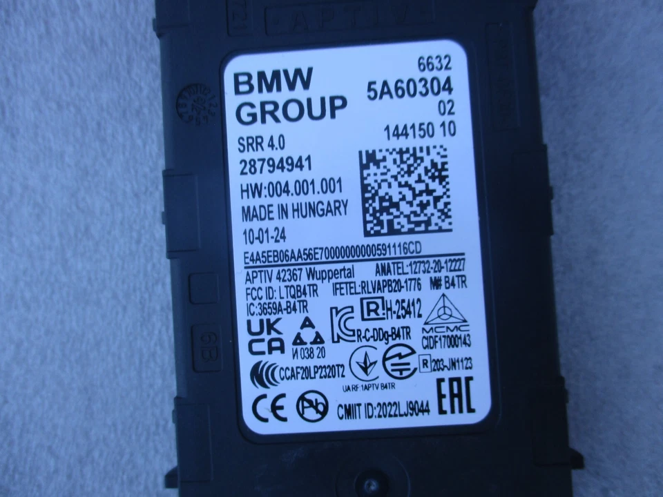 BMW X5 X6 X7 X6M 2022-2023 PARACHOQUES DELANTERO SENSOR RADAR CORTO ALCANCE OEM 66325A60304 Foto 3 de 4