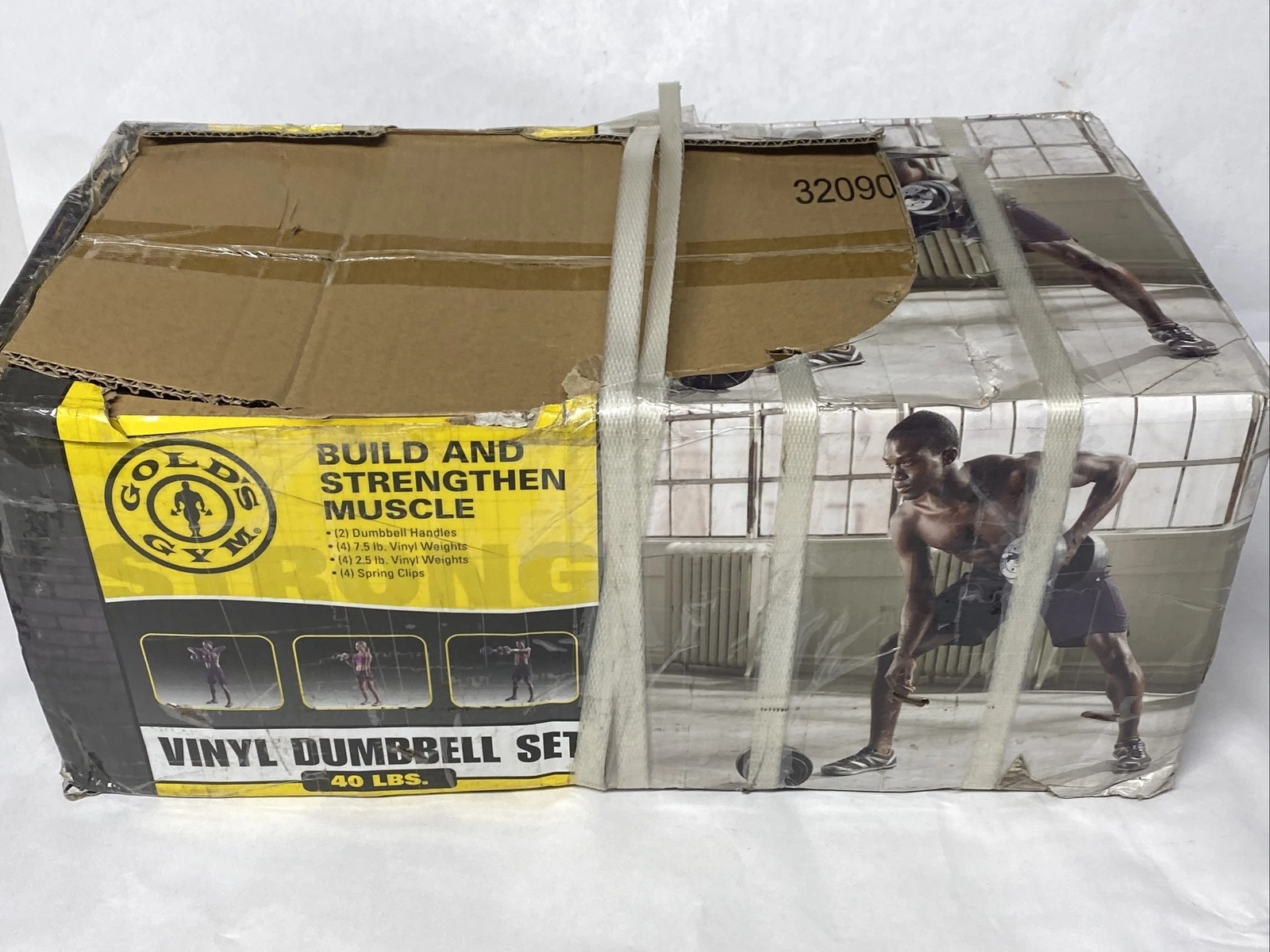 Gold's Gym 40 lbs Vinyl Dumbbell Weightlifting Set - New