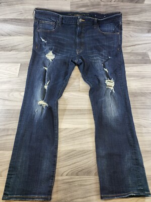 American Eagle Extreme Flex 4 Mens Size 40x28.5 Jeans Slim Skinny Distressed