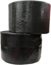 3/16'' Small Bubble Cushioning Wrap Black Roll 350' x 12'' 350FT Perf 12''