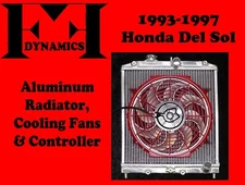 FF DYNAMICS ALUMINUM RADIATOR & ELECTRIC COOLING FAN SYSTEM: 93-97 HONDA DEL SOL