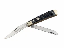 Boker Traditional Series 2.0 Trapper Jigged Black Bone Pocket Knife - 110824