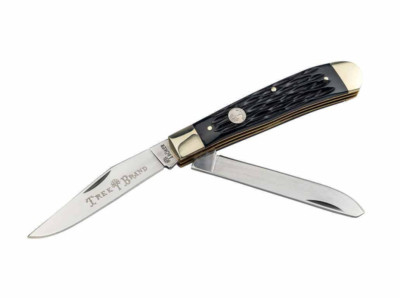 Boker Traditional Series 2.0 Trapper Jigged Black Bone Pocket Knife   110824