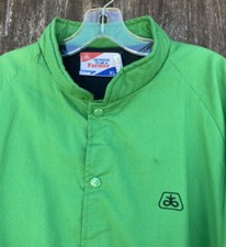 Vintage 80 s Swingster Pioneer Seed Men s XL Button Up Green Farmer Jacket USA