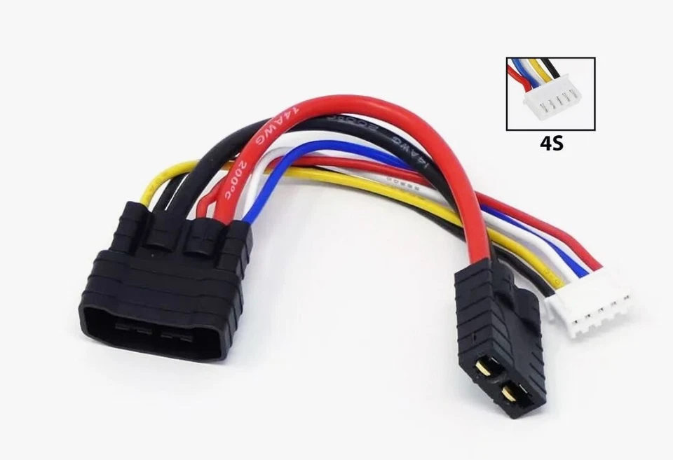4S Lipo Battery Connector Cable Adapter fit for TRX 1/8 RC Car 150MM - Image 2 of 4