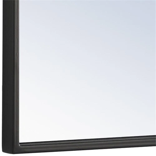 Elegant Decor Monet 32" x 24" Rectangle Metal Frame Mirror in Black - Picture 9 of 12