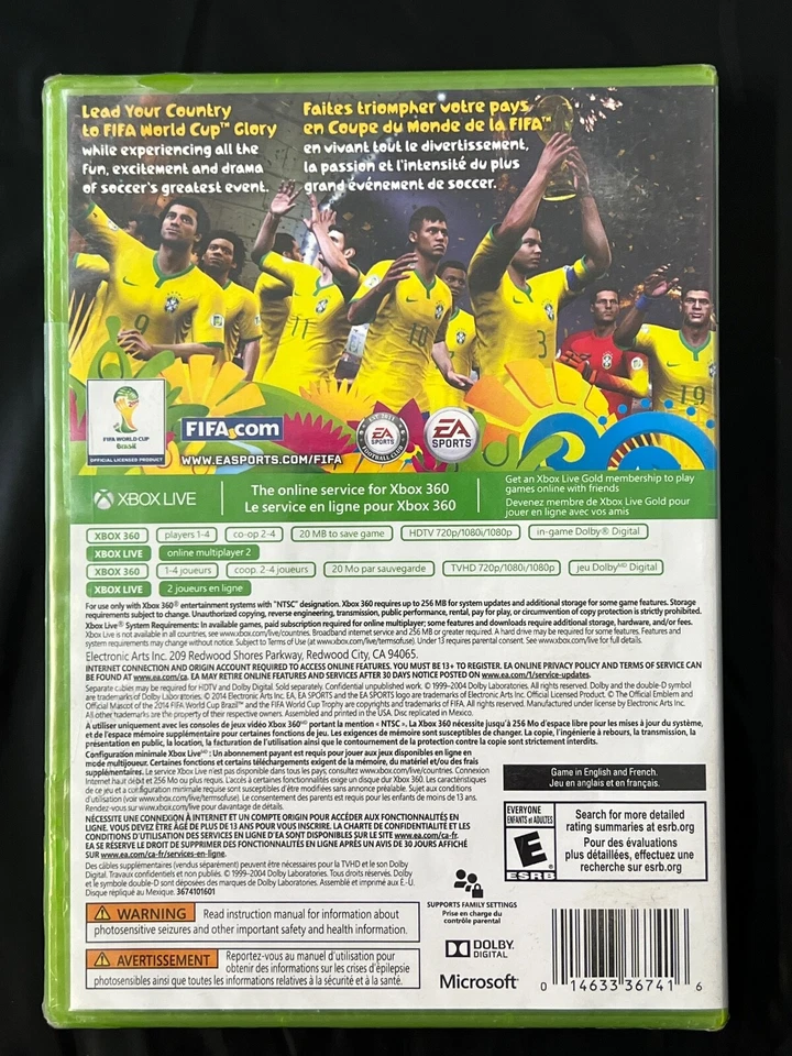 2014 FIFA World Cup Brazil (Microsoft XBOX 360, 2014) Brand New FACTORY SEALED - Image 2 of 4