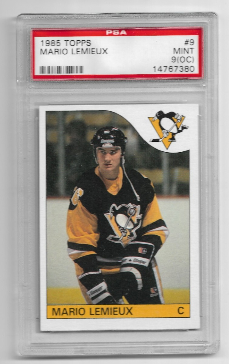 1985 Topps Mario Lemieux PSA 9 (oc) Mint #9 Rookie Card RC Hockey
