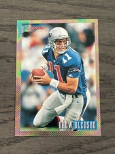 1993 Bowman Drew Bledsoe Foil Rookie Card #280 New England Patriots  (G)