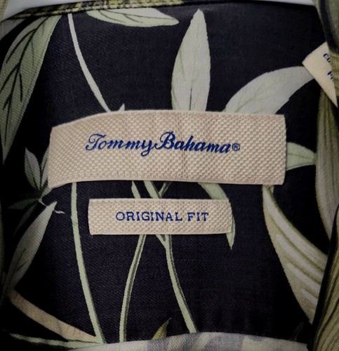 Tommy Bahama SS Hawaiian Shirt Men Size XL Silk Button Up Floral & Palm Fronds - Picture 6 of 6