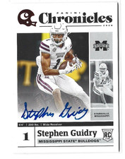 2020 Panini Chronicles STEPHEN GUIDRY Mississippi Satte Bulldogs Autograph Auto
