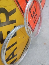 Old School Pro class Type 20" BMX Hoops..Well Used..36 Hole Mongoose.. Curb Spot