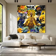 Oshun Canvas Art | African Goddess Orisha Wall Decor | Spiritual Artwork