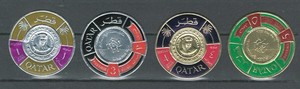 QATAR  MIDDLE EAST MLH COMMEMORATIVE FOIL COINS STAMPS   LOT ( Katar 777)