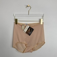 VTG HENSON KICKERNICK Womens 7 Pink Nude Skimp Skamp Brief Back Seam Panties NWT