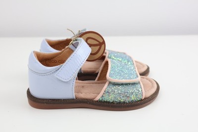 Neue Bisgaard Sandalen Gr. 24 AIDA hellblau Glitzer Kinderschuhe für Mädchen
