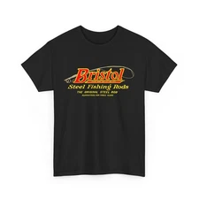 Bristol The Original Steel Rod Tee Vintage Fishing CT Fish Pole T-shirt NEW