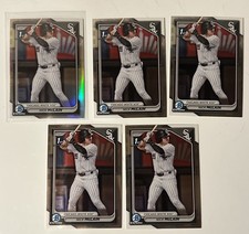2024 Bowman Draft Nick McLain 1st Chrome Lot x5 Refractor & Base White Sox
