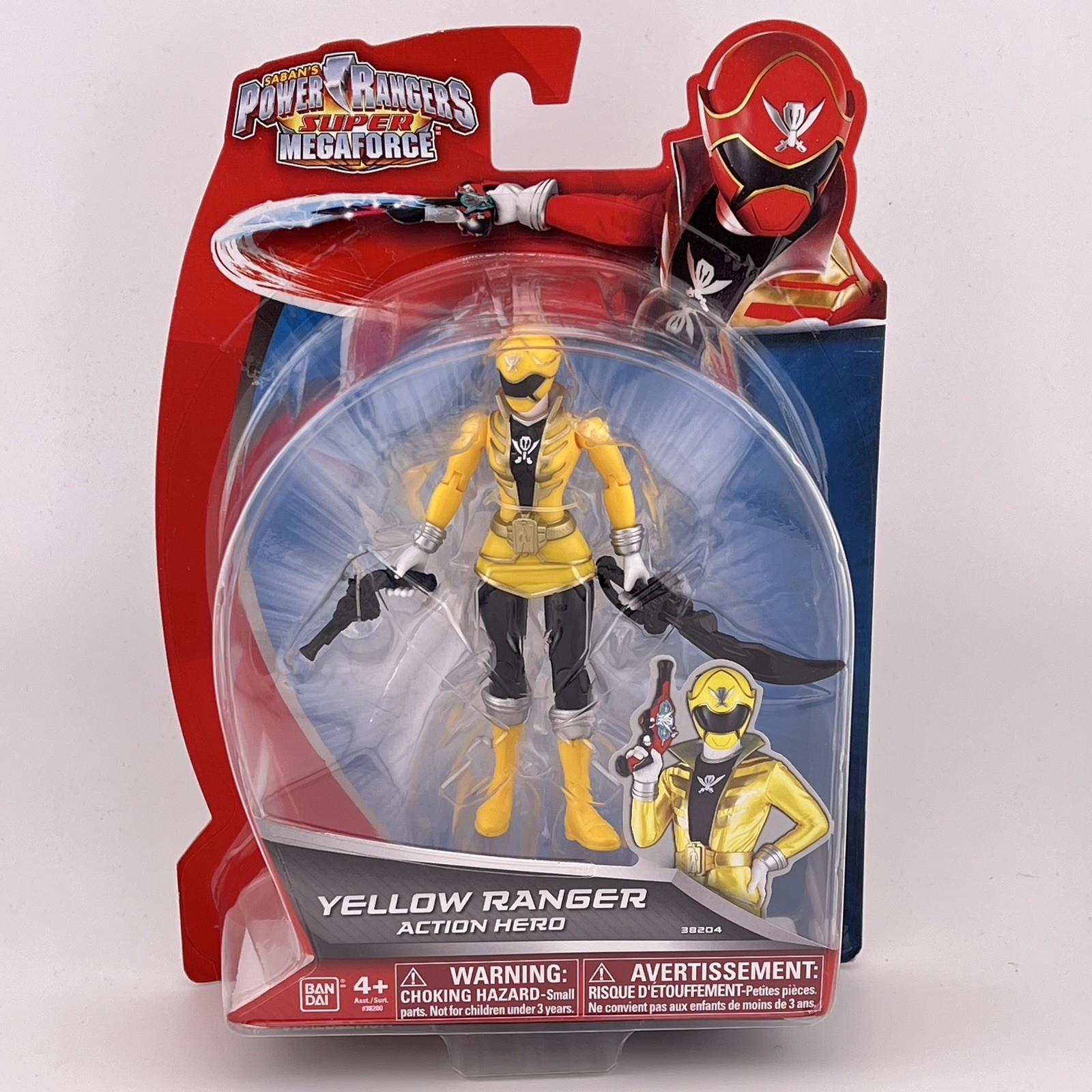 Figura de héroe de acción Power Rangers Super Megaforce Yellow Ranger Bandai vendedor de EE. UU.