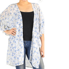 NWT size M/L crepe floral print beach coverup kimono.