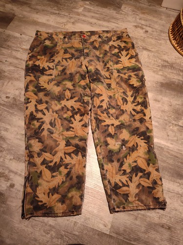 Vtg Kelly Cooper Insulated Pants Mens Tru Leaf Camo Hunting Outdoor 48X32 USA