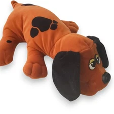 VTG 1985 Tonka Pound Puppy Plush 17" Brown Black Spots NO COLLAR 80s Toy